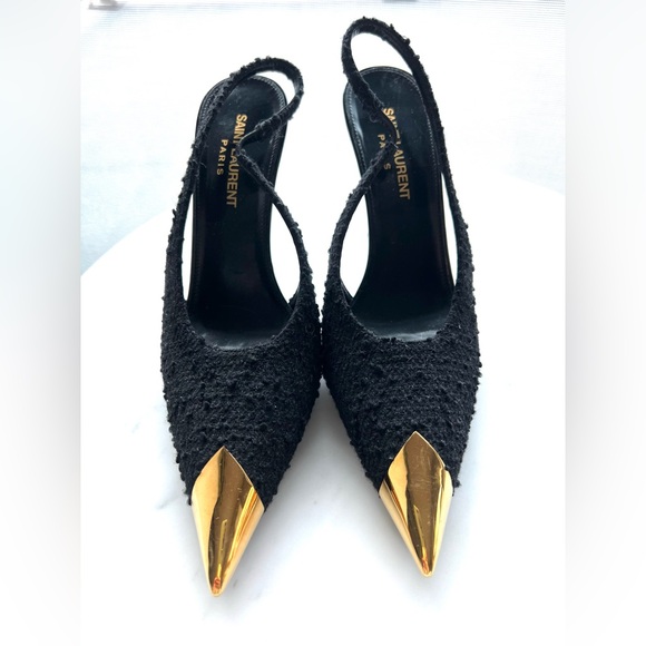 Saint Laurent Vesper Slingback Heels - Picture 2 of 8